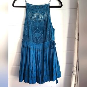 Free People Emily Lace Front Panel Swing Dress Size XS